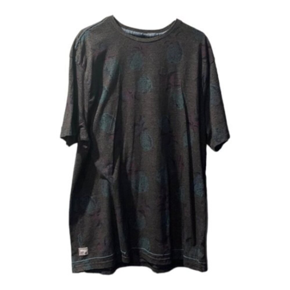 Men's Huntington Charcoal Gray Pineapple  Shirt Size 4X GUC #7584